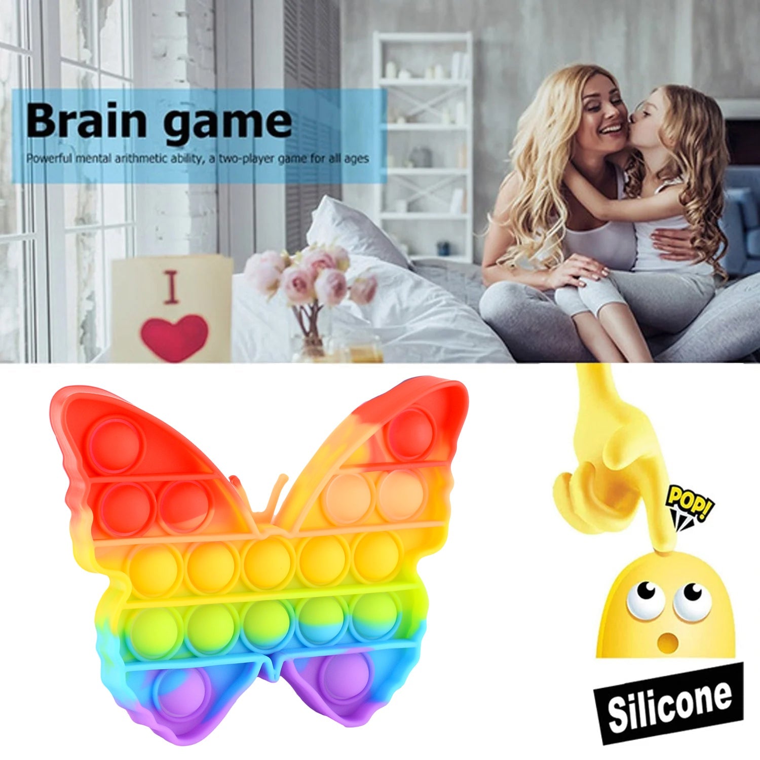 Pop Fidget Toy Push Pop Bubble Fidget Sensory Toy for Kids and Adults Fidget Popper Stress Reliever Sensory Fidget Poppers (Butterfly & Car Shape / 1 Pc) Pop Fidget Toy Push Pop Bubble Fidget Sensory Toy for Kids and Adults Fidget Popper Stress Reliever Sensory Fidget Poppers (Butterfly & Car Shape / 1 Pc)